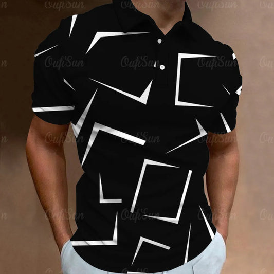 Men's 3D Thin Line Stripe T-Shirt